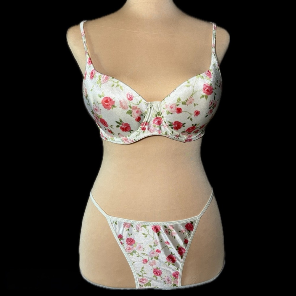 Vintage Victoria’s Secret Floral Bra & Panty Set